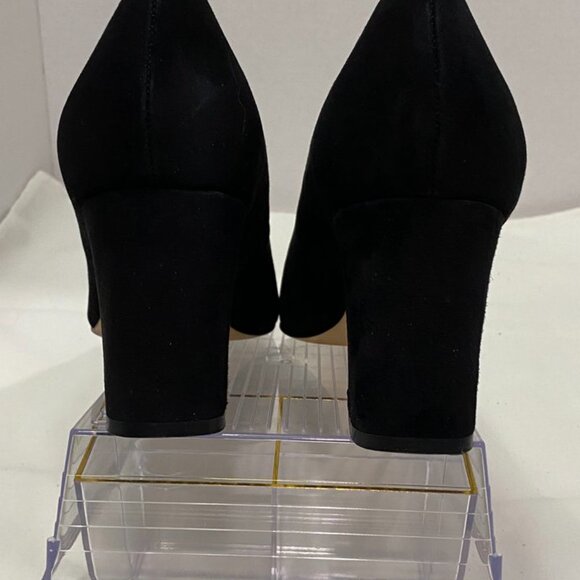 Marc Fisher LTD Black Suede Pointed Toe Block Heel Pumps Size 11M - Picture 9 of 14
